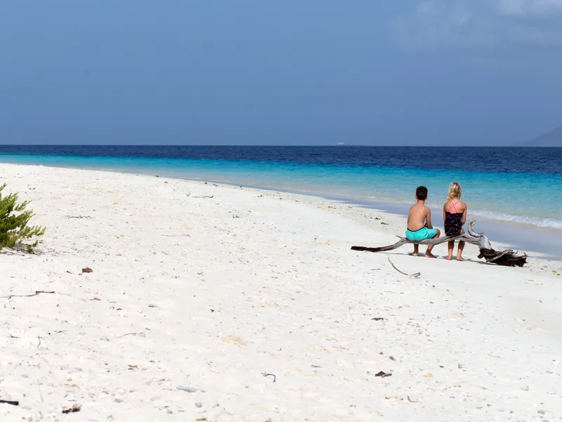 Wit strand op Klein Bonaire